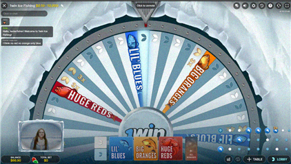 Ice Fishing Gameplay Screenshot – winterliche Eisfischszene mit Gluecksrad